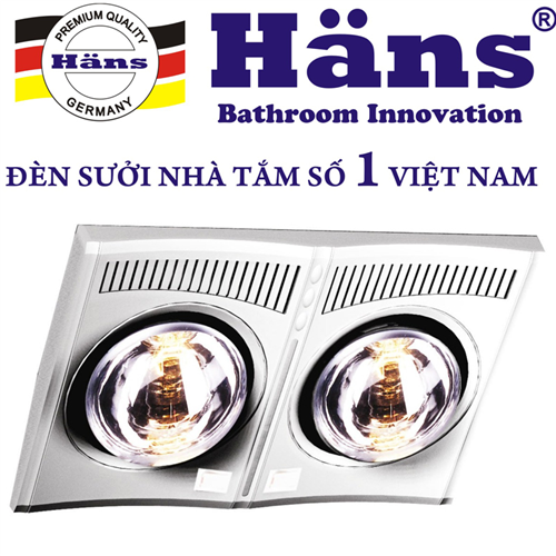 Bán Đèn sưởi nhà tắm Hans 2 bóng