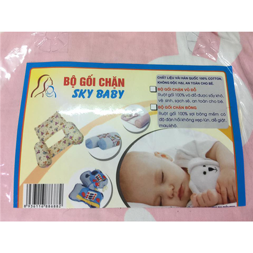 Bán Bộ gối chặn vỏ đỗ Sky Baby in họa tiết (nhiều màu)