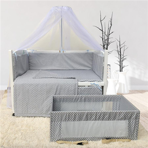 Bán Combo cũi giường 2 giát Goldcat CBC4T-5 (trắng chấm bi ghi)