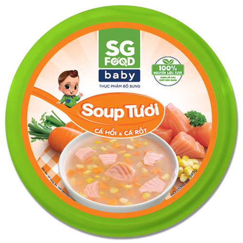 Bán Soup tươi Sài Gòn Food cá hồi cà rốt 240g 12+
