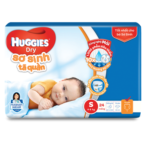 Bán Tã - bỉm quần Huggies S24 (4-8kg)
