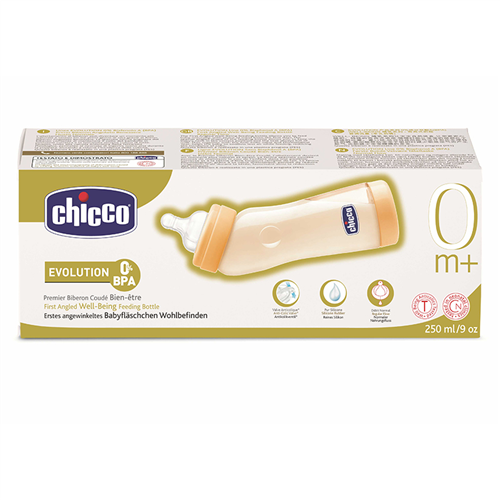 Bán Bình sữa Chicco (cổ nghiêng, nhựa PES, núm silicone)