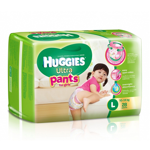 Bán Tã - bỉm quần Huggies Ultra L28 cho bé gái (10-14kg)