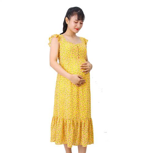 Bán Đầm bầu tay cánh tiên vàng Emum