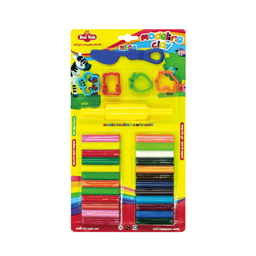 Bán Đất nặn 24 màu kèm khuôn Kidart K-T300/24C/6T
