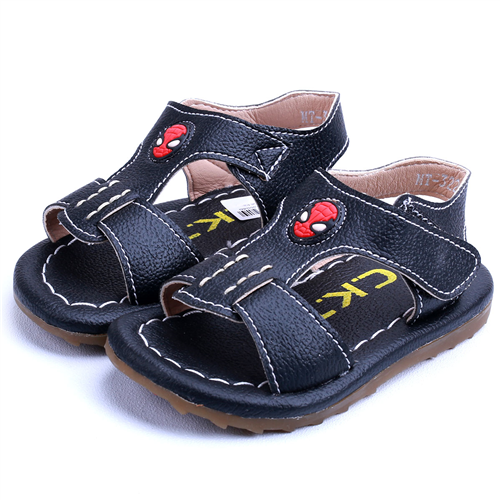 Bán Dép sandal bé trai đính hình siêu nhân (1-4 tuổi)