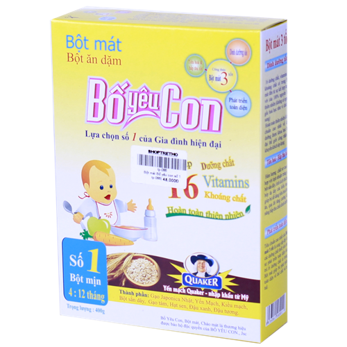 Bán Bột mát bố yêu con số 1 (400g)