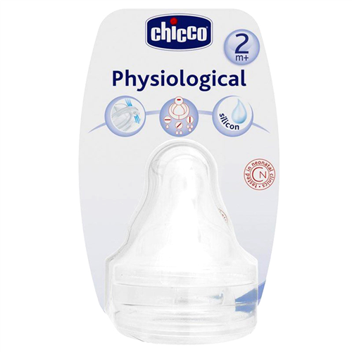 Bán Núm ty Chicco chống đầy hơi (silicone, 2M+)
