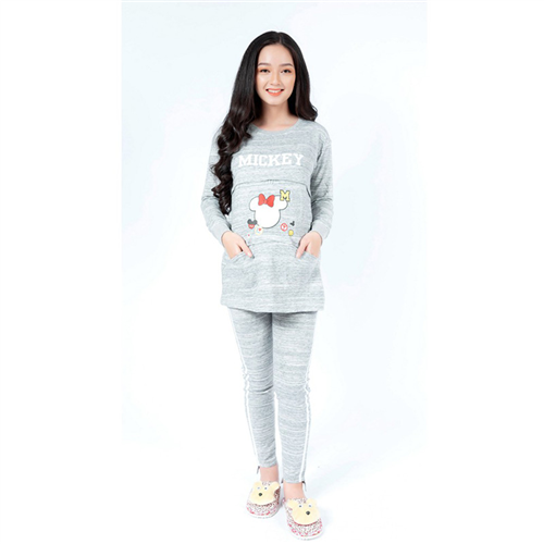 Bán Bộ bầu cho bé ti in hình Mickey xám lợt Emum