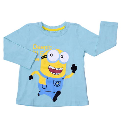 Bán Áo cotton dài tay bé trai in hình Minion (1-5T)