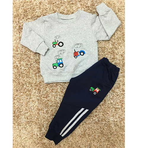 Bán Bộ quần áo nỉ bé trai thêu hình ô tô (1-5T)