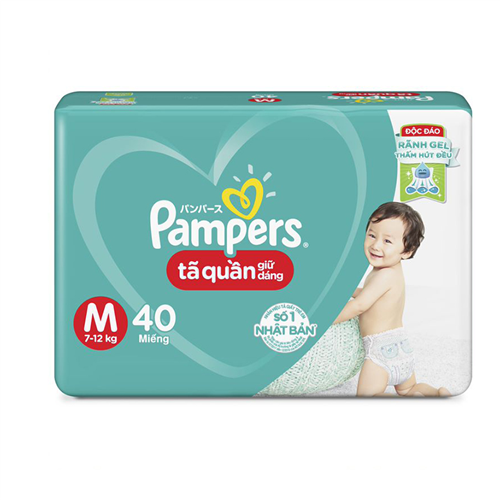 Bán Tã bỉm quần Pamper giữ dáng M40 (7-12kg)