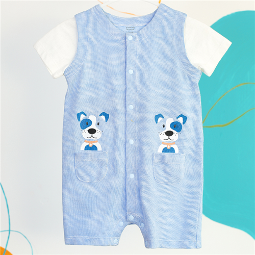 Bán Body Cộc Tay Cún Xanh La Pomme JS049 (Xanh Blue)