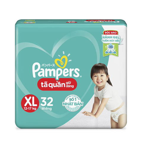 Bán Tã - bỉm quần Pampers giữ dáng XL32 (12-17kg)