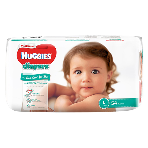 Bán Tã bỉm dán cao cấp Huggies Platinum L54 (9-14kg)