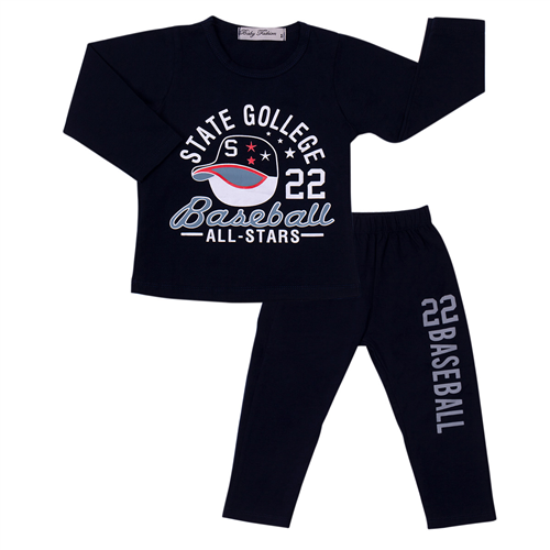 Bán Bộ quần áo cotton bé trai in hình mũ (1-7T)