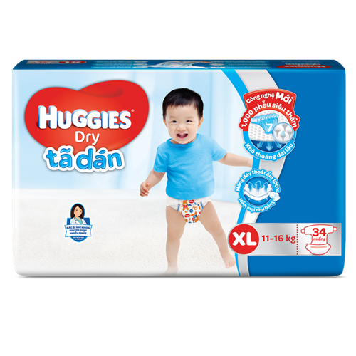 Bán Tã - bỉm dán Huggies XL34 (11-16kg)
