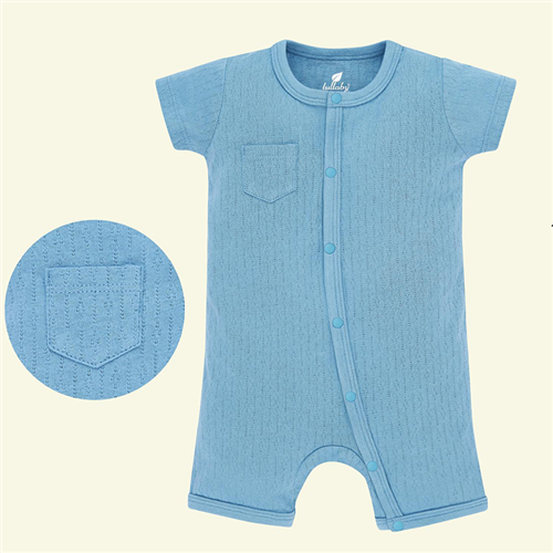 Bán Body romper cộc tay bé trai Lullaby NH23B (xanh)