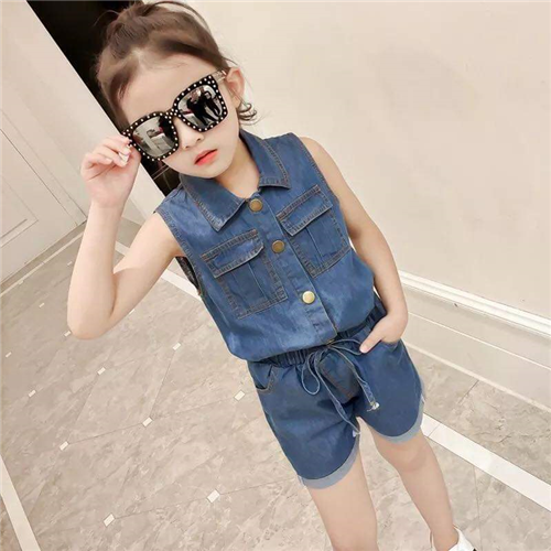 Bán Bộ quần áo jean sát nách cho bé gái (1-5T)