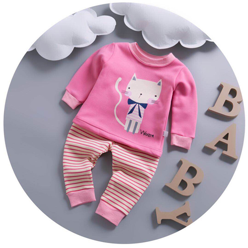 Bán Bộ quần áo nỉ lót bông in hình bé gái (2-5T)