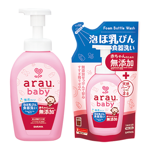 Bán Combo nước rửa bình Arau Baby (1 chai + 1 túi)