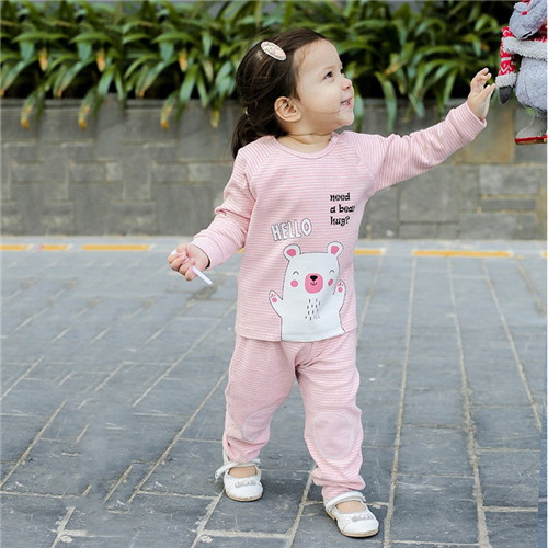 Bán Bộ dài tay La Pomme hello baby bear SL174 (hồng)