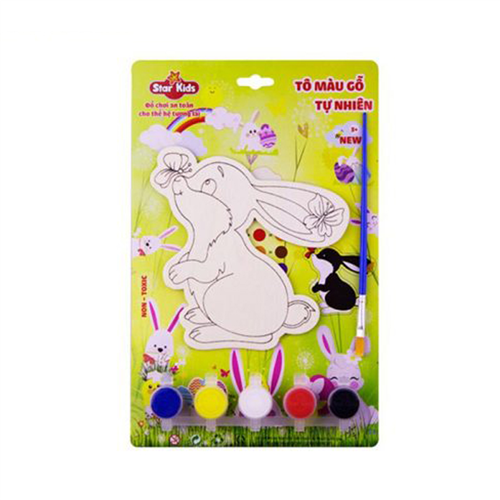 Bán Bộ tô màu gỗ tự nhiên Star Kids K201 - hình thỏ