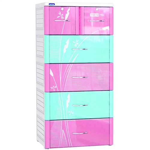 Bán Tủ nhựa Tabi Duy Tân M 5 tầng màu hồng xanh dương