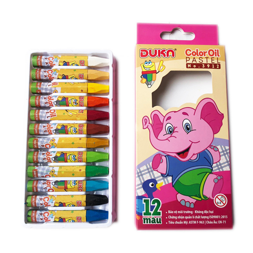 Bán Bút sáp dầu 12 màu Duka No.3312 (hộp giấy)