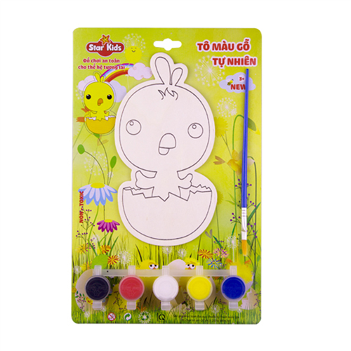 Bán Bộ tô màu gỗ tự nhiên Star Kids K203 - hình gà con