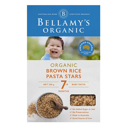 Bán Nui hình ngôi sao từ gạo lứt Bellamy's Organic 200g (7m+)