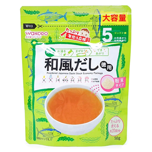 Bán Bột dashi Wakodo vị cá hồi rong biển 5M+ 50g