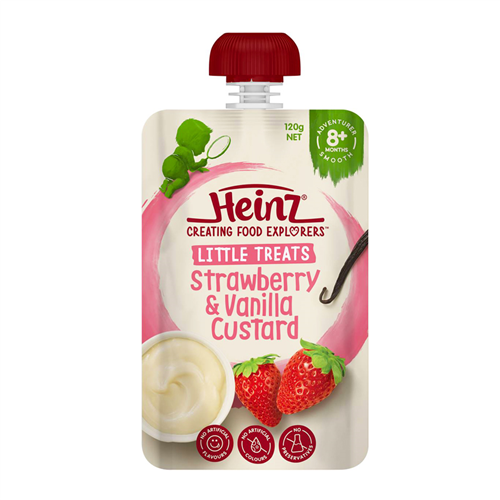 Bán Hỗn hợp nghiền Custard dâu và vani Heinz 120g (8M+)