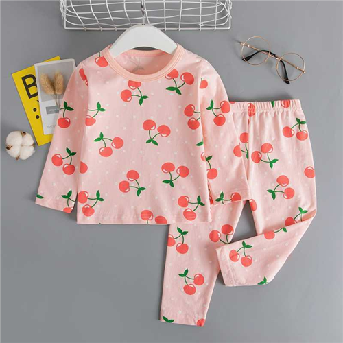 Bán Bộ quần áo cotton bé gái in hình QC5008 (1-3T)