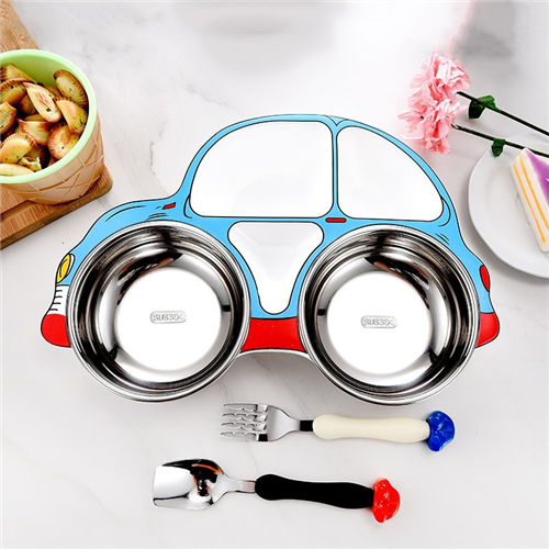 Bán Set khay ăn 3 món Inox hình ô tô cho bé Royalcare RC-2020