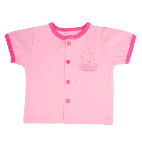 Bán Áo sơ sinh cộc tay Miomio cúc giữa (hồng)