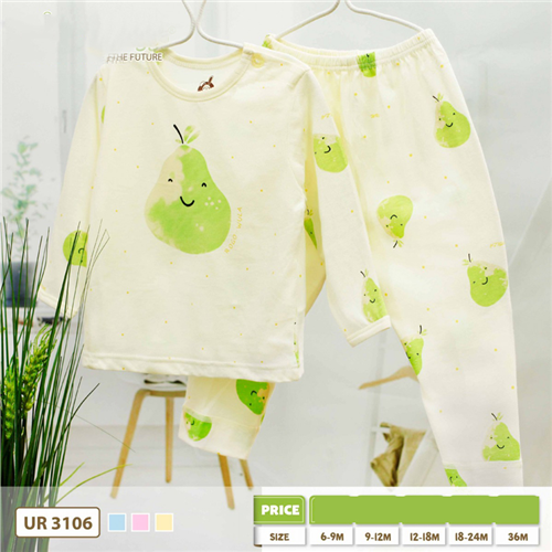 Bán Bộ dài tay cài vai Uala & Rogo UR3106 (hình trái cây)