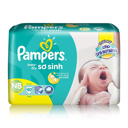 Bán Tã - Bỉm dán sơ sinh Pampers NB40 (2-5kg)