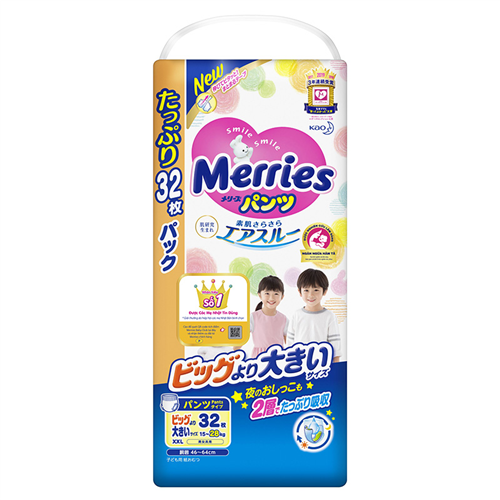 Bán Tã - bỉm quần Merries Jumbo XXL32