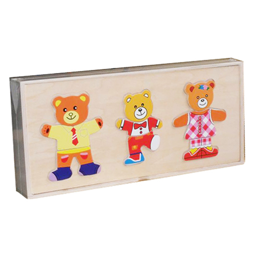 Bán Đồ chơi gỗ Toptoys - Hộp ráp hình 3 con gấu D117