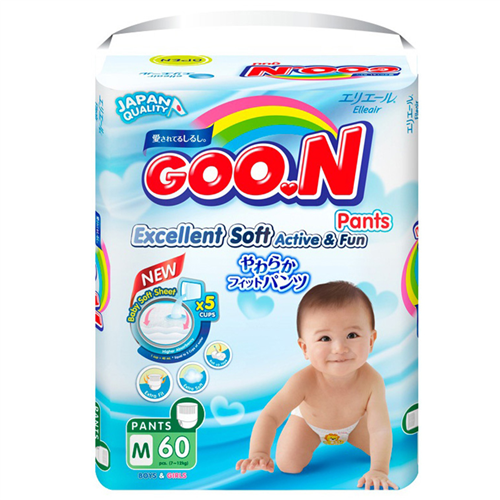 Bán Tã - bỉm quần GOO.N Renew Slim M60 (7 - 12kg)
