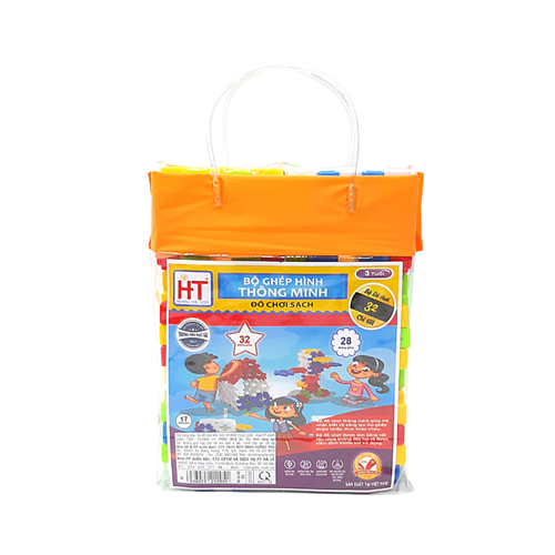 Bán Đồ chơi xếp hình khối mầm non HT7696 (32 chi tiết)