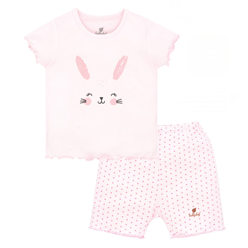 Bán Bộ bé gái cộc tay cài vai Lullaby NH603P (hồng)