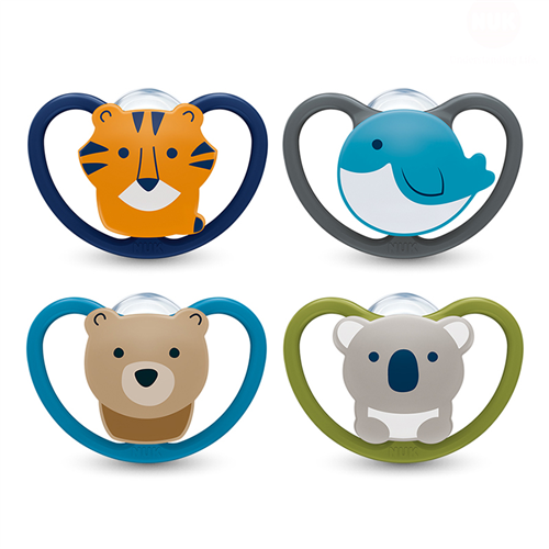 Bán Bộ 2 ty ngậm Nuk Space Silicone NU31881, NU31876 (0M+)