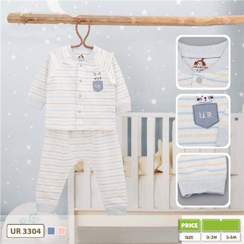 Bán Bộ dài tay cúc giữa kẻ hình thỏ Uala UR3304