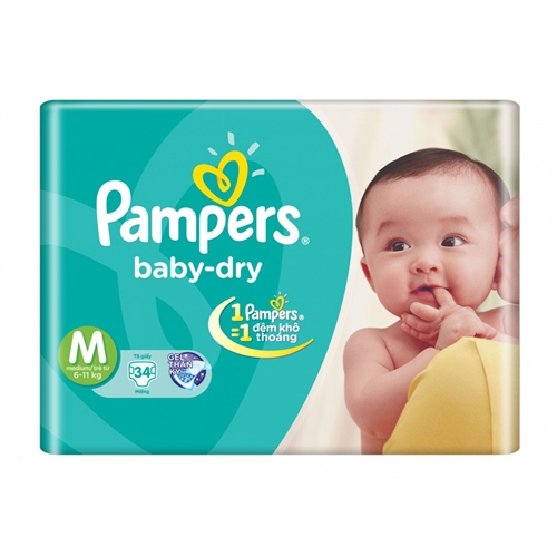 Bán Tã - bỉm dán Pampers M34 (6-11kg)