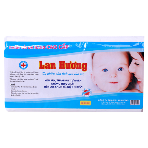 Bán Khăn vải đa năng cao cấp Lan Hương (300 tờ)