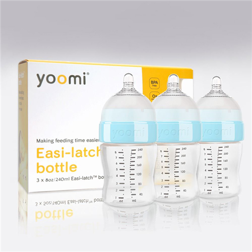 Bán Bình sữa nhựa PP Yoomi 240ml (cổ xanh, bộ 03)