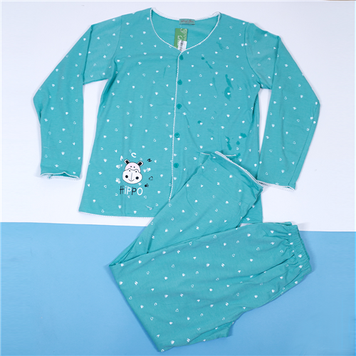 Bán Bộ đồ sau sinh cổ tim in hình SS905 (cúc giữa)
