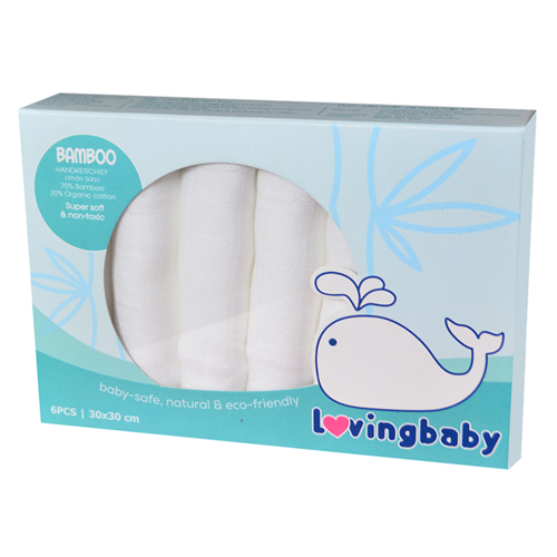 Bán Khăn sữa sợi tre LovingBaby 30x30 6pcs